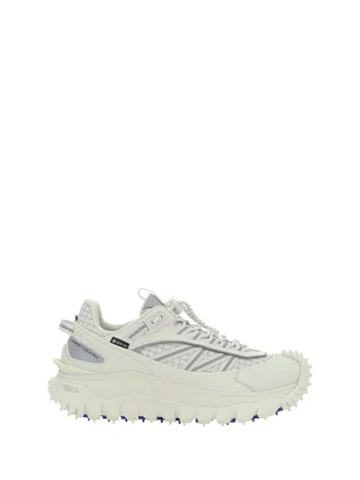 Moncler White Leather Blend Sneakers