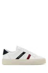 Moncler White Leather Monaco 2 Sneakers In White