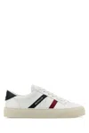 Moncler Petit Monaco Leather Sneakers In Yellow