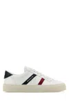 Moncler Petit Monaco Leather Sneakers In White