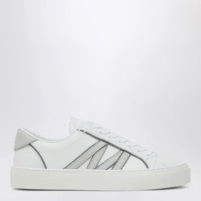 Moncler White Leather Monaco2 Sneakers