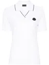 Moncler Pacth Polo In White