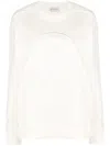 Moncler Logo-patch Cotton Sweatshirt In White
