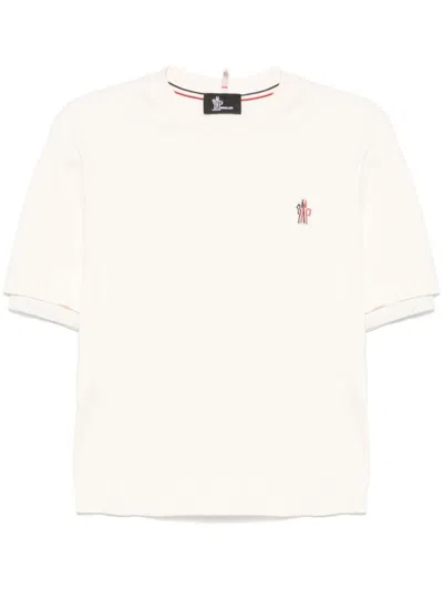MONCLER WHITE LOGO COTTON T-SHIRT