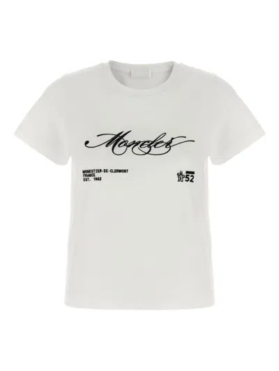 Moncler White Logo Crewneck T-shirt