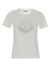 Moncler White Logo-embellished Cotton T-shirt In White