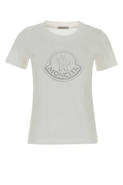 Moncler White Logo-embellished Cotton T-shirt
