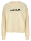 Moncler Womens White Brand-embroidery Round-neck Cotton-jersey Sweatshirt Xs In White