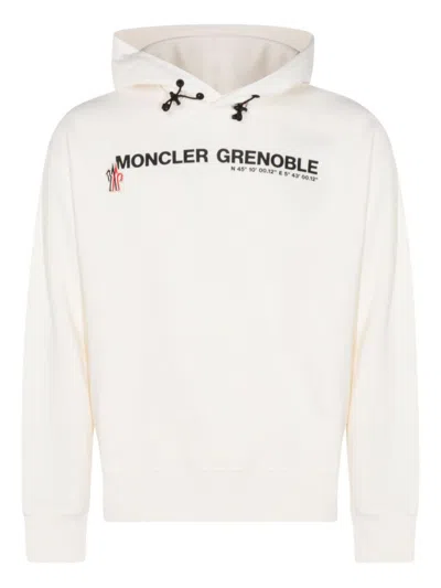 Moncler Logo Hoodie In Neutral