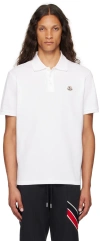 Moncler Logo Patch Short-sleeved Polo Shirt In 002 - White