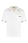 Moncler White Logo Patch Polo In White