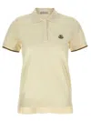 Moncler Logo Patch Short-sleeved Polo Shirt In White