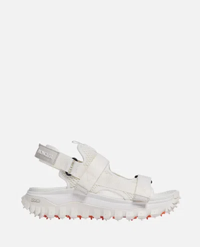 MONCLER WHITE LOGO SANDALS