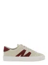 Moncler Suede Sneakers Monaco2 Rubber Sole In White