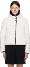 Moncler White Malp Faux-fur Down Jacket In 036 White