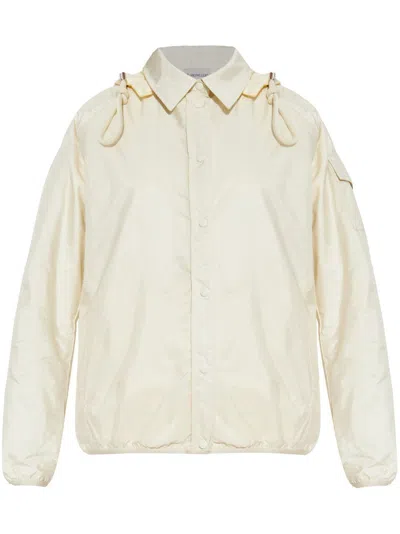 Moncler White Nylon Shirt Jacket