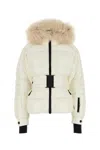 Moncler White Nylon Valdivia Down Jacket In 034