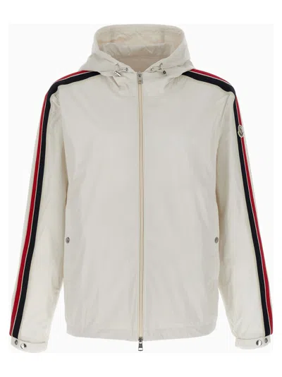 Moncler White Olan Hooded Jacket