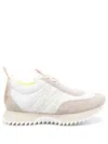 Moncler Pacey Sneakers Leather M-shaped Detail In Multi
