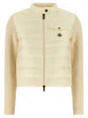 Moncler Padded Cardigan Sweaters And Cardigans White In Neutral