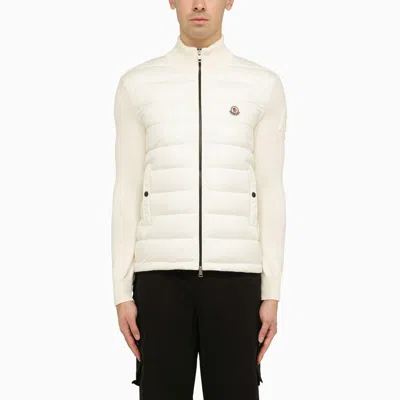 Moncler Panelled Padded Jacket In White