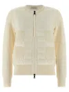 Moncler Padded Insert Cardigan Sweaters And Cardigans White In White