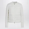 Moncler Padded Zip-up Cardigan In White