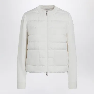 Moncler Padded Zip-up Cardigan In White