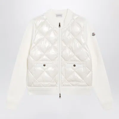 Moncler White Padded Zip-up Sweatshirt