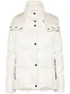 Moncler Parana Nylon Laqué Down Jacket In Weiss