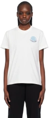 Moncler White Patch T-shirt In 33 White