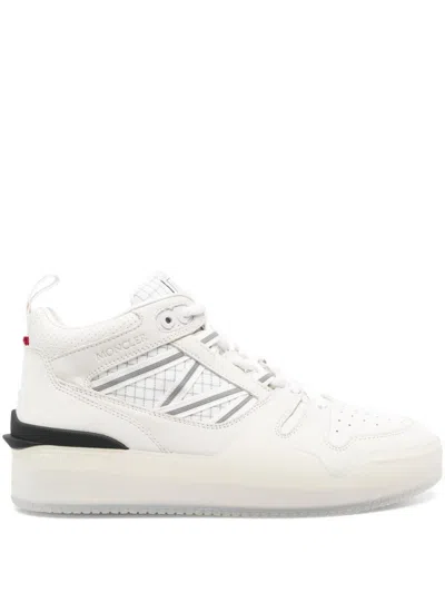 MONCLER WHITE PIVOT HIGHT TOP SNEAKERS