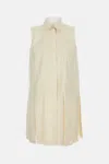 Moncler White Pleated Dress