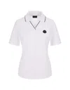 Moncler Pacth Polo In White