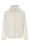 Moncler Windbreaker Drawstring Hood Elasticated Cuffs In White