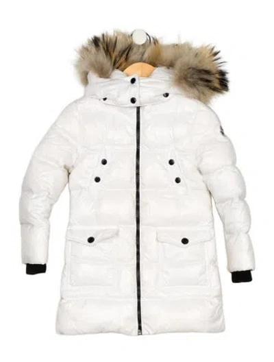 Pre-owned Moncler Babies' White Puffer Jacket With Zip Closure