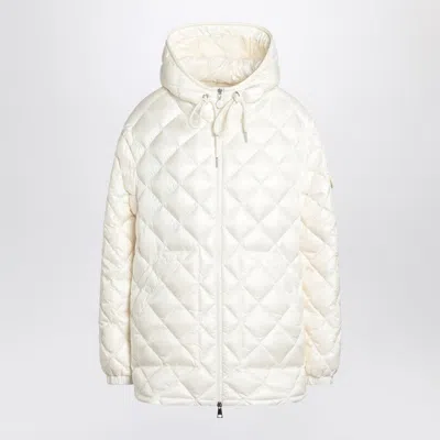 Moncler White Quilted Jacket In Nylon
