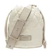 Moncler White Quilted Nylon Laque Bucket Bag In White