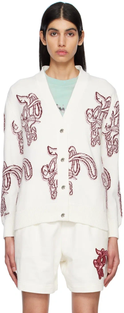 Moncler Tricot Cotton Cardigan In 032 White