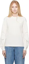 Moncler White Rubber Logo Patch T-shirt In 034 White