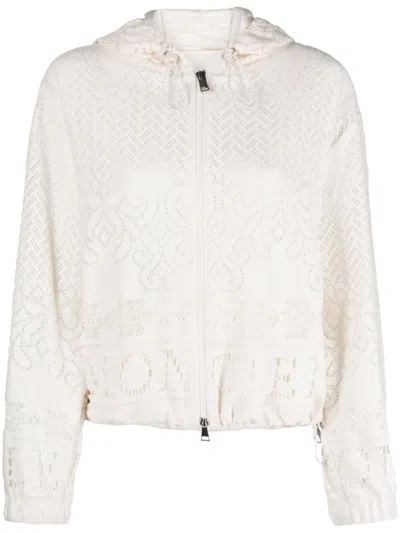 Moncler White Sebaste Jacket