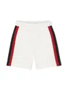Moncler Cotton Fleece Shorts In White