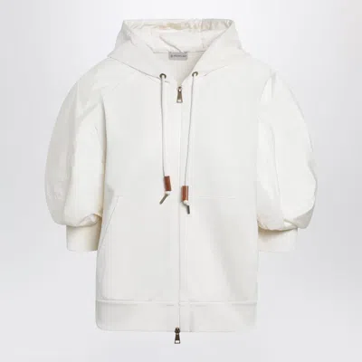 Moncler White Short-sleeve Jersey Sweatshirt