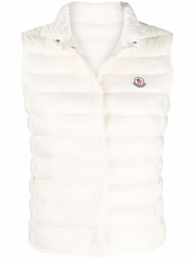 MONCLER WHITE SLEEVELESS JACKET