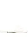 Moncler Mon Logo-appliqué Slides In White