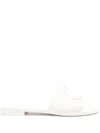 MONCLER WHITE SLIP ON SANDALS