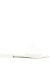 Moncler Mon Logo-appliqué Slides In White