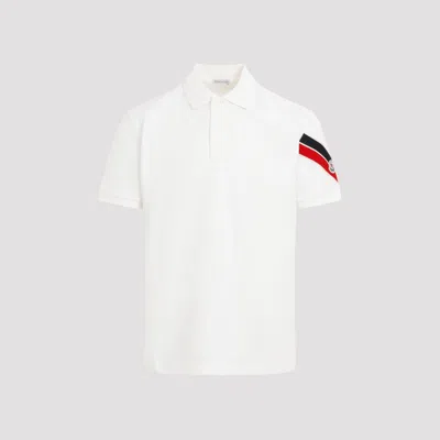 Moncler Short-sleeved Logo Polo T-shirt In White