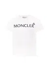 Moncler White T-shirt For Kids With Logo In White