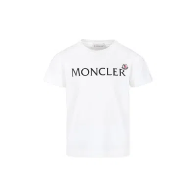 Moncler White T-shirt For Kids With Logo